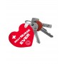 Key Chain Heart Best Nurse Ever with Name Print